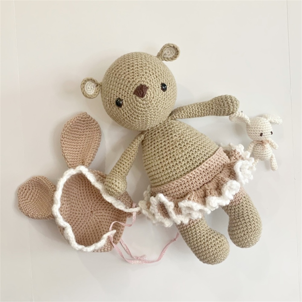 💋HOST PICK💋 Crochet Teddy Bear Gift For Child Baby Shower Gift Nursery Decor